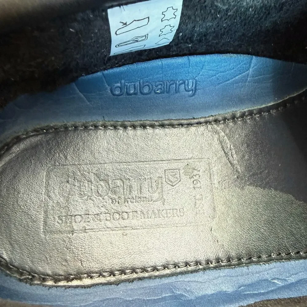 Dubarry of Ireland Mens Leather Deck Boat Shoes EU44 US10.5 Atlantic Navy Black